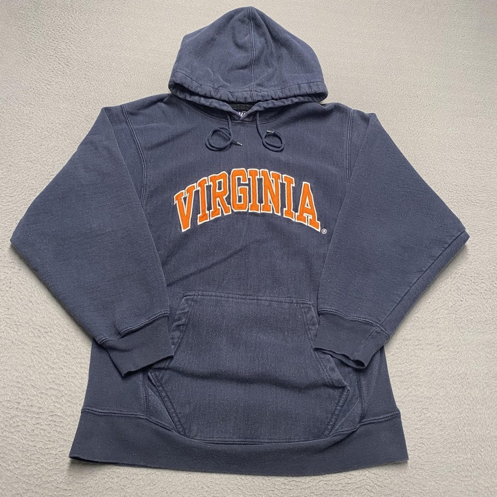 VTG Virginia Cavaliers Hoodie Sweatshirt Mens Small NCAA Basketball Steve Barrys